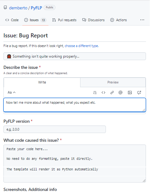 🐞 How to open an issue?